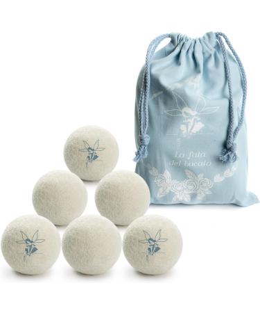 LUMINER Wool Dryer Balls 6 Pieces Anti-Crease and Hair-Catching Dryer Balls with Tea Tree Essential Oil Wool Dryer Balls with Laundry Scent 6 Balls + Tea Tree - Buy Online on GoSupps.com