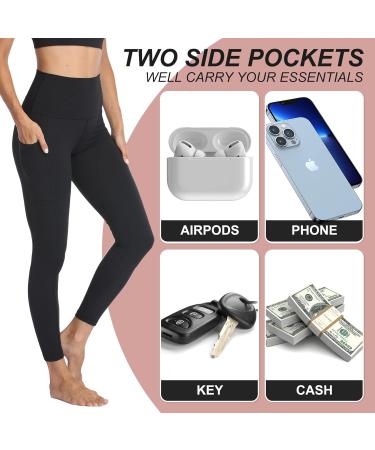 NexiEpoch 4 Pack High Waisted Leggings for Women with Pockets - Tummy Control Workout Pants | Reg & Plus Size - Black (L-XL) - Buy Online on GoSupps.com