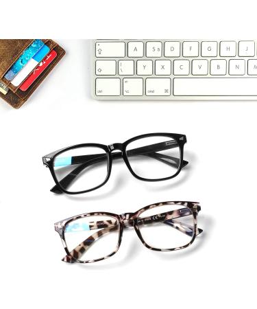 JOSCHOO 2-Pack Anti Blue Light Multifocus Reading Glasses for Women - Tortoise 2.5x | Computer Readers - Buy Online on GoSupps.com