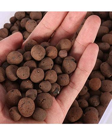 2LBS Leca Clay Pebbles Leca for Plants Orchids/Hydroponics Grow Media for Horticultural Orchids Drainage  Decorations More Than 2 Liters Bags 2LBS Brown Clay Pebbles