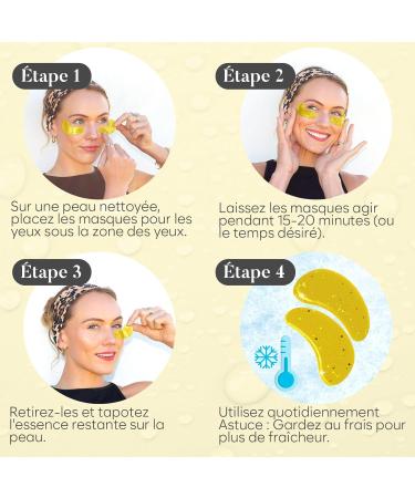 Patch Yeux Anti Cernes (30 paires Jour et Nuit) Masque Yeux avec Caf ine Collag ne et Acide Hyaluronique Patch Anti Cernes Eye Mask pour l'hydratation et les poches Day and Night - Buy Online on GoSupps.com