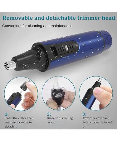 KouRy 3-in-1 Ear & Nose Hair Trimmer - USB Rechargeable Electric Eyebrow & Facial Hair Clipper with Waterproof Stainless Steel Blade - Buy Online on GoSupps.com