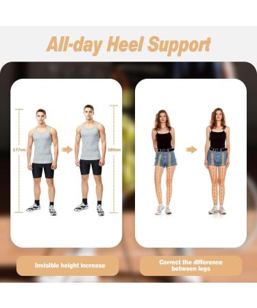 Buy Heel Lift Insoles - Height Increase Shoe Lifts for Men & Women | Relieve Heel Pain & Fix Leg Length Discrepancy - Buy Online on GoSupps.com