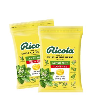 Ricola Herbal Throat Drops Lemon Mint Sugar Free, 105 Count (2 Pack)