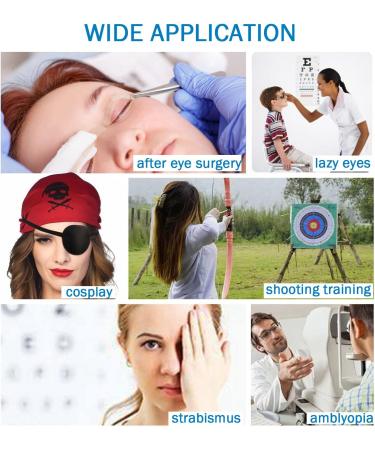 3PCS Adjustable Eye Patches for Adults - Treat Lazy Eye & Cosplay - Colors for Left/Right Eyes - Buy Online on GoSupps.com