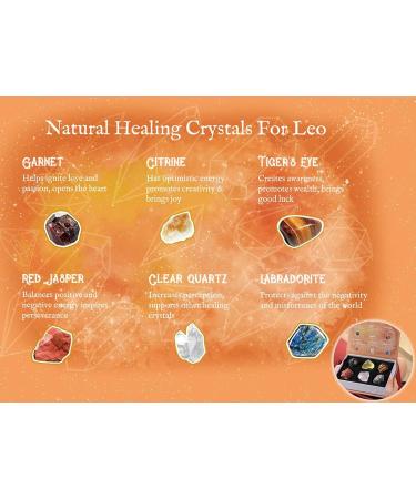 Faivykyd Leo Birthday Crystal Set - Zodiac Birthstone Healing Crystals in Horoscope Box for Men, Women, Friends - Natural Spiritual Healing Crystals for Beginners - Buy Online on GoSupps.com