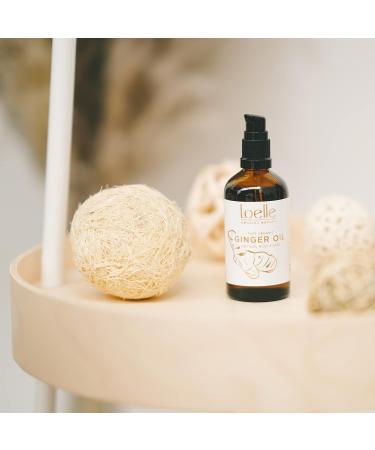 Loelle Ginger Oil - Organic Healing Massage Oil for Muscle Pain Relief (100ml) - Spicy & Stimulating Moisture Care - Buy Online on GoSupps.com