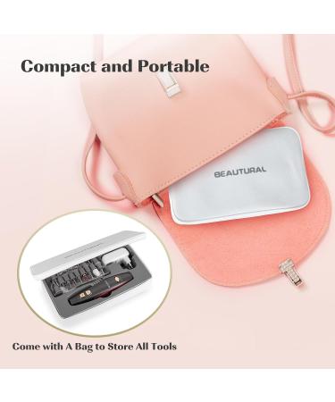 Beautural Electric Manicure Pedicure Set | Professional Nail Miller with 10 Attachments & LED Light - Gray | Ultimate Nail Care for Hands & Feet - Buy Online on GoSupps.com