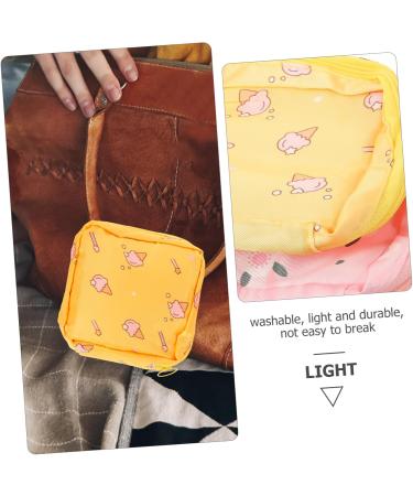 Goohochy 4-Piece Portable Ice Cream Bag Set | Multi-Purpose Menstrual Bandage & License Holder | Stylish Time Fabric Handbag - Buy Online on GoSupps.com