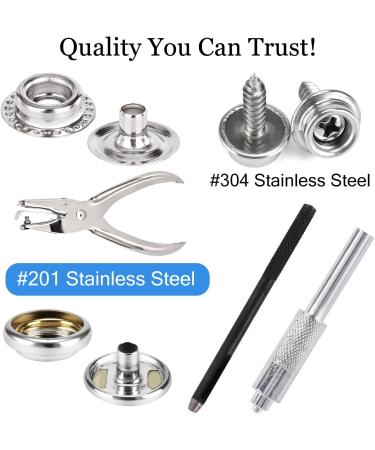 CENOZ Marine Grade Stainless Steel Snap Kit - 314PCS | Boat Cover & Furniture Snaps with Setting Tool - Silver - Buy Online on GoSupps.com