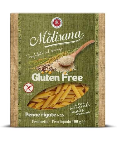  Italian Gourmet E.R. La Molisana Penne Rigate n. 20 Gluten-Free Pasta with Rice Corn and Quinoa Gluten-Free 400 g + Italian Gourmet Pulp 400 g - Buy Online on GoSupps.com