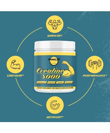 Micronized Creatine Monohydrate Powder - Unflavored 300g | Enhance Performance & Recovery | 5000mg per Serving | 60 Servings - Buy Online on GoSupps.com