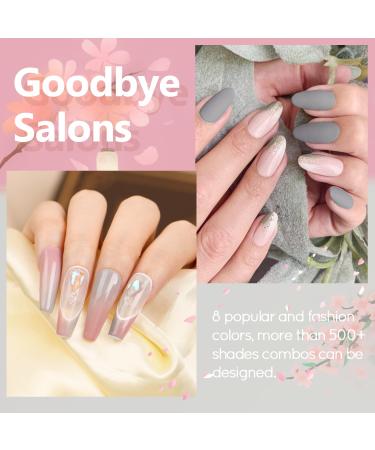 AZUREBEAUTY 30Pcs Dip Powder Nail Kit - Translucent Nude Pink Dipping Liquid Set Matte Top Coat & Recycling Tray for DIY Nail Art - Perfect for Home & Salon Use - Buy Online on GoSupps.com