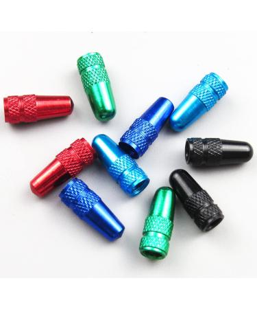 Presta Valve Caps Aluminum Anodized Dust Covers for MTB, Road, Hybrid & Fat Bikes - 10-Pack - Buy Online on GoSupps.com
