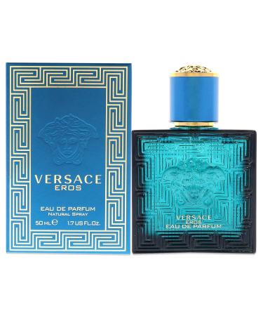 Versace Eros Eau De Parfum Spray Spray for Men 1.7 Ounce Amber Fougere 1.7 Fl Oz (Pack of 1)