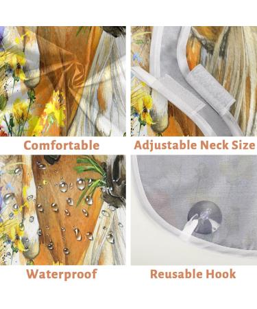 Buy Horse Butterfly Flower Beard Bib Apron - Non-Stick Waterproof Grooming Cape for Men | Best Beard Hair Catcher with Suction Cups | Perfect Gifts for Men - Buy Online on GoSupps.com