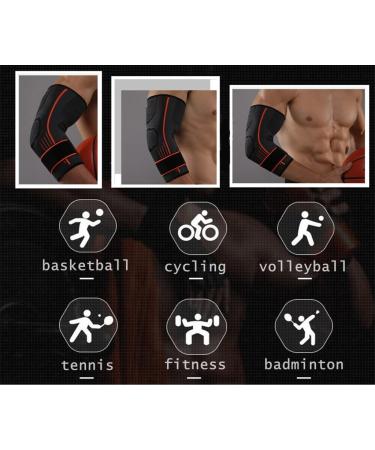 Elbow Compression Sleeve for Tendonitis | Tennis & Golf Relief for Men & Women | Large-X-Large Black - Buy Online on GoSupps.com
