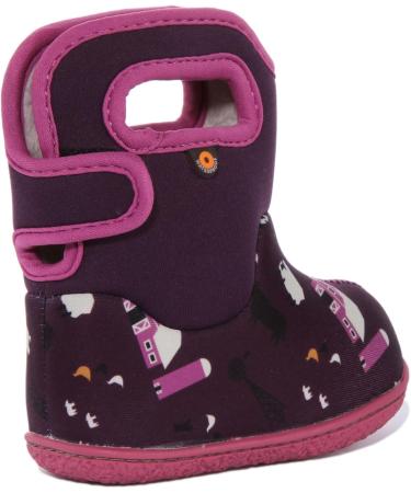 BOGS Baby Wellington Boots Plum Flower Stripe 71565 | UK 6.5 Child Size | Farm Purple Multi - Buy Online on GoSupps.com