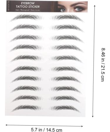 FOYTOKI Black Eyebrows 10pcs Imitation Eco Eyebrow Sticker Stickers Waterproof Hair Eyebrows Beauty Eyebrow Stickers 4d - Buy Online on GoSupps.com