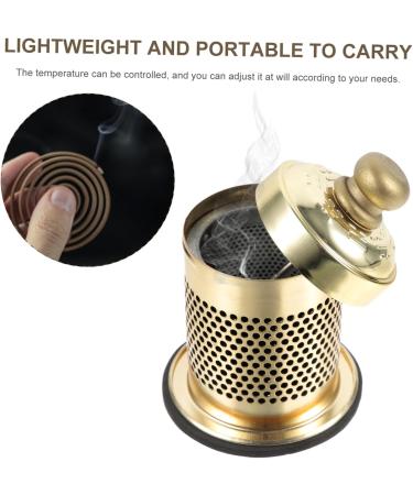 Lurrose Moxibustion Box - Moxa Burner for Household Use | Air Purified Moxa Sticks Holder | Heal with Copper & Golden Rod Holder (8x5.7cm) - Buy Online on GoSupps.com