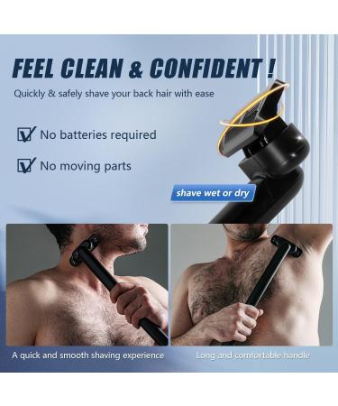 Durimi Back Shavers for Men | DIY Back Hair Shaver with Safety Blade Technology & Ergonomic Handle - Wet or Dry Shaving - Buy Online on GoSupps.com