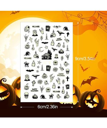 450+ Glow in The Dark Halloween Nail Stickers - Pumpkin Monster Nail Art for Kids - Buy Online on GoSupps.com