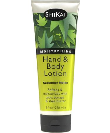 ShiKai - Cucumber Melon Hand & Body Lotion  Plant-Based  Perfect for Daily Use  Rich in Botanicals  Makes Skin Softer & More Hydrated  Mildly Formulated for Dry  Sensitive Skin  Creamy Texture (8 oz) Cucumber Melon 8 Fl ...