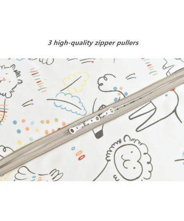 Chilsuessy Toddler Sleeping Bag with Feet | CPC Certified 2.5 Tog Baby Sleep Sack | Happy Zoo Design | 70cm/6-18 Months - Buy Online on GoSupps.com