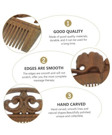 Beaupretty Green Sandalwood Combs for Men - Wooden Hairdressing Tools | 2-Pack - Buy Online on GoSupps.com