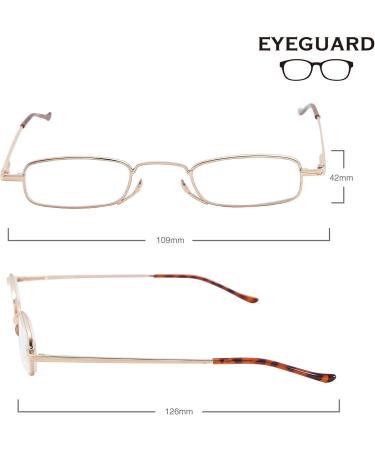 Eyeguard Narrow Reading Glasses - Compact Mini Super-Light Metal Portable Case 2 Pairs (+1.00 Enlargement) for Men & Women - Perfect for Travel! - Buy Online on GoSupps.com