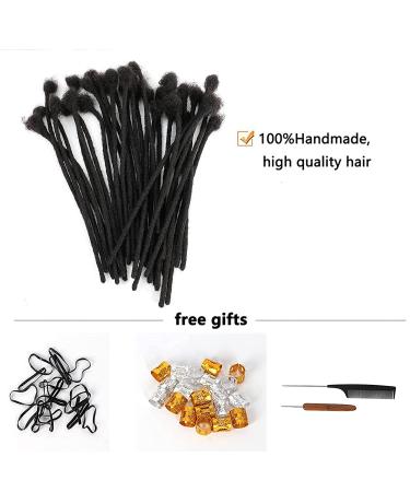 Loc Extension Human Hair 4inch 0.6cm Width 100% Permanent huamn hair Dreadlocks Extension Can Be Dyed Bleached Curled Handmade loc Extension for Men Women (30 Strands Natual Black) 4inch\30 Strands Natural Black\0.6cm - Buy Online on GoSupps.com