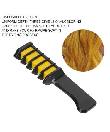 Temporary Hair Chamber Comb - Portable Disposable Hair Color Tool for Cosplay & Parties (Yellow) - Buy Online on GoSupps.com