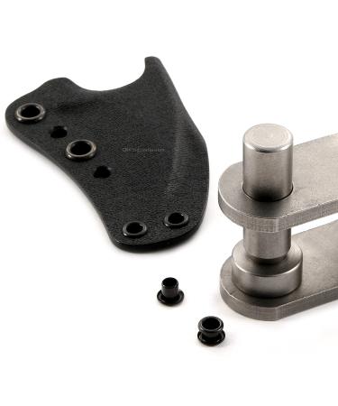 Eyelet Setting Tool & Eyelet Combo - (1)  #8 3-Piece Eyelet Setting Tool (1/4 Inch)  + (100) #8-9 Black Eyelets (1/4 Inch Diameter) - for Holster Making  Sewing  Tents  Banners  Sails  etc. (#8 Setting Tool) + (100)(8-9 Black Eyelets) - Buy Online on GoSupps.com