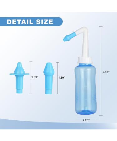 TopQuaFocus Neti Pot - Sinus Rinse Nasal Wash with 20 Salt Packets for Effective Allergy Relief | Buy Internationally Online - Buy Online on GoSupps.com