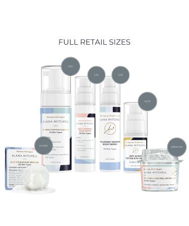 Alana Mitchell At Home Facial Kit 7 Piece Set for All Skin Types | Includes Eye Cream Cleanser Vitamin C Moisturizer & More Shop Internationally - Buy Online on GoSupps.com