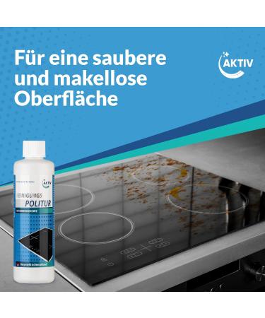 AKTIV 2in1 Polish & Cleaner for Glass Ceramic & Stainless Steel Sinks - 250ml | Effective Hob Cleaner - Buy Online on GoSupps.com
