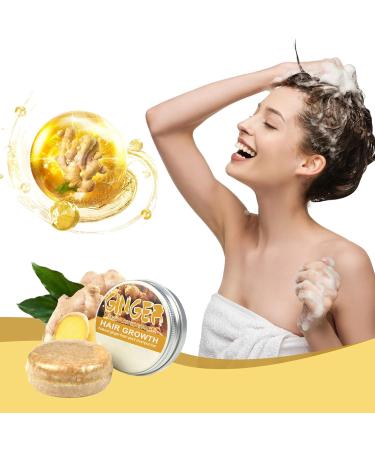 Solid Ginger Shampoo 2pcs Ginger Shampoo Hair Growth Solid Ginger Shampoo Soap Ginger Shampoo Repair Damaged Hair And Promote Hair Growth - Buy Online on GoSupps.com