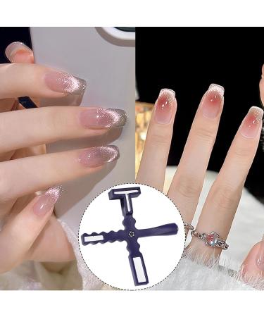 Uitseld 5 in 1 Nail Magnet Tool | Magnetic Nails Polish Wand Nail Design Tools Professional Cat Eye Stick for Salon Manicure Purple - Buy Online on GoSupps.com