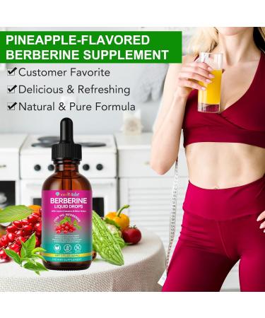  Onznoz Berberine 1500 mg Pure High Dose - Pure Berberine Liquid Drops Promotes Digestive Health Strengthens the Immune System - Buy Online on GoSupps.com