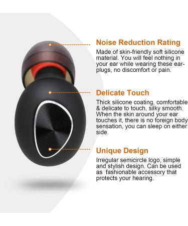 Tiliwame Reusable Silicone Ear Plugs for Sleeping, Study, Work - Noise Cancelling Earplugs with 8 Ear Tips (Black) - Buy Online on GoSupps.com