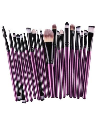 Pinesong 20 pieces/set of make-up brush set Tools toilet article Wool Make Up Brush Set Pinsel Bottom Blush Make-up Cosmetics Make Up Brush Set Make-up brush cosmetic brush set (purple)