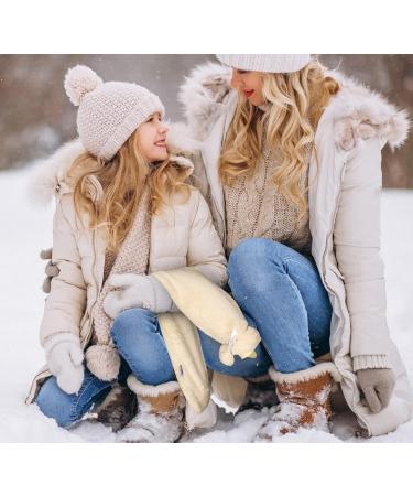 HomeWit 2L Large Hot Water Bottle with Soft Cover - Versatile Hose Heat Bottle for Waist Shoulder and Neck - Comfortable Champagne Color - Buy Online on GoSupps.com