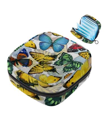 Colorful napkin carpets with butterfly patterns portable menstrual cup with zipper for teenagers girls women women