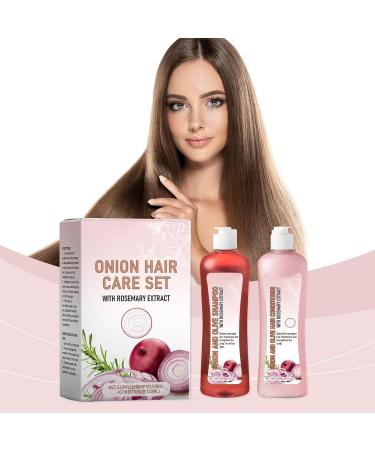  Nbhuiakl Onion Shampoo and Conditioner - 120ml - Moisturizing and Repairing Shampoo Kit for Dry Brittle Oily and Neutral Hair - Buy Online on GoSupps.com