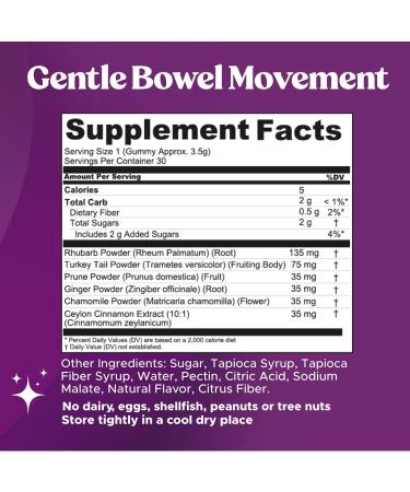 Fungiments Super Prune Constipation Relief & Digestive Support, Turkey Tail Mushrooms, Prebiotic Fiber, Rhubarb, Ginger & Chamomile Gut Health, Debloating & Regularity (30 Gummies (Kids)) - Buy Online on GoSupps.com