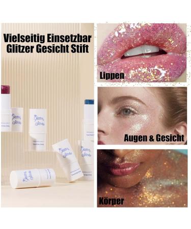  EONFAVE Glitter Stick Face Body Glitter Stick 3 Colors Cream Thick Glitter Waterproof Face Body Hair Eye Lip Stick - Buy Online on GoSupps.com