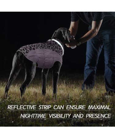 Kuoser Warm Dog Jacket - Reflective Windproof Coat for Small & Large Dogs | Stylish Winter Dog Coat | XL Purple - Buy Online on GoSupps.com