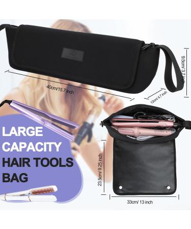 Travel Essentials Neoprene Hair Tools Bag with Fireproof Mat | Flat Irons & Curling Iron Accessories | Perfect Gift for Women Moms Daughters & Friends - Buy Online on GoSupps.com