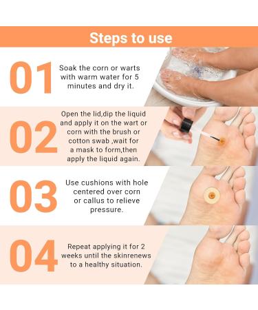 Fast-Acting Wart Corn Remover Liquid - Smooth Skin Gel for Plantar Warts & Corns | Ships Internationally - Buy Online on GoSupps.com