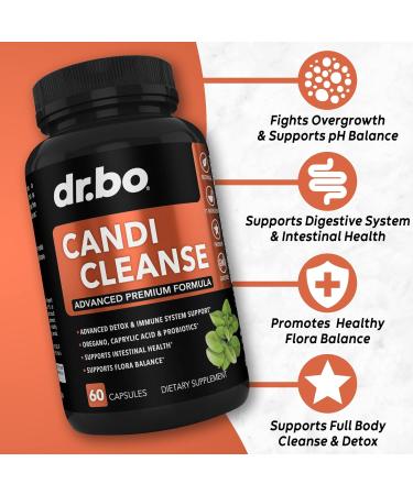 Candi Colon Cleanse Detox Pills - 15 Day Intestinal Cleanser & Probiotic - Extra Strength Balance Control Complex with Herbal Oregano & Caprylic Acid - Buy Online on GoSupps.com